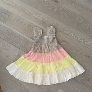 Peek Multicolor Tiered Kids Dress